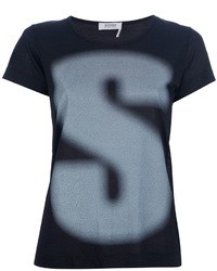 T-shirt girocollo stampata grigio scuro di Sonia Rykiel