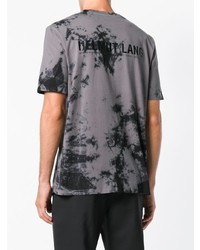 T-shirt girocollo stampata grigio scuro di Helmut Lang