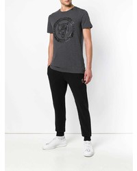 T-shirt girocollo stampata grigio scuro di Plein Sport