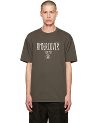 T-shirt girocollo stampata grigio scuro di Undercover