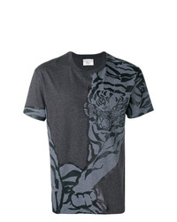 T-shirt girocollo stampata grigio scuro di Valentino