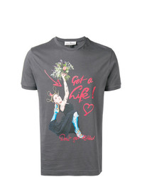 T-shirt girocollo stampata grigio scuro di Vivienne Westwood