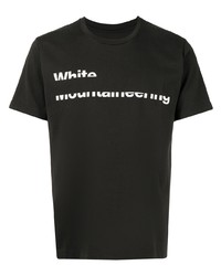 T-shirt girocollo stampata grigio scuro di White Mountaineering
