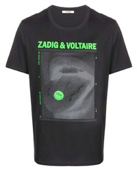 T-shirt girocollo stampata grigio scuro di Zadig & Voltaire