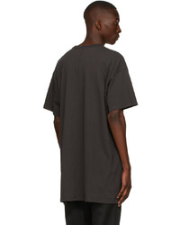 T-shirt girocollo stampata grigio scuro di Sankuanz