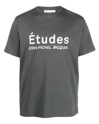 T-shirt girocollo stampata grigio scuro di Études