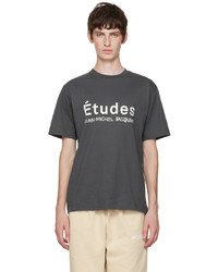 T-shirt girocollo stampata grigio scuro di Études