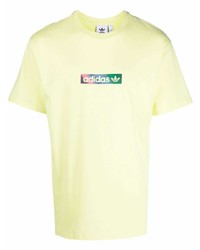 T-shirt girocollo stampata lime di adidas