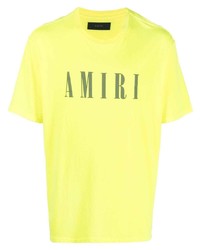 T-shirt girocollo stampata lime di Amiri