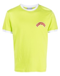 T-shirt girocollo stampata lime di BLUEMARBLE