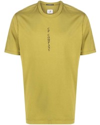 T-shirt girocollo stampata lime di C.P. Company