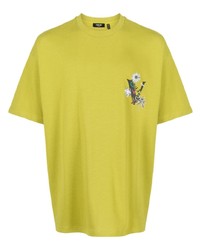 T-shirt girocollo stampata lime di FIVE CM