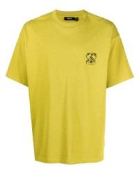 T-shirt girocollo stampata lime di FIVE CM