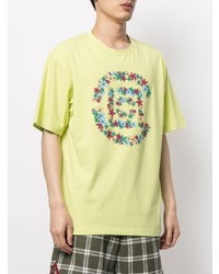 T-shirt girocollo stampata lime di Clot