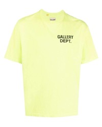 T-shirt girocollo stampata lime di GALLERY DEPT.