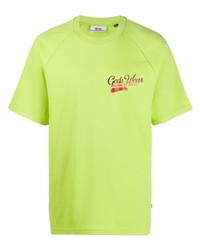T-shirt girocollo stampata lime di Gcds