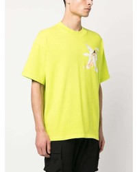 T-shirt girocollo stampata lime di Represent