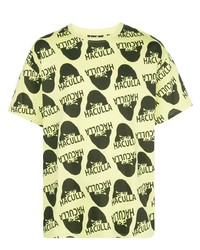 T-shirt girocollo stampata lime di Haculla