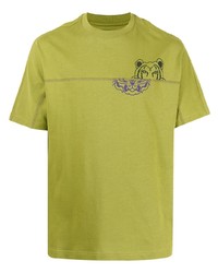 T-shirt girocollo stampata lime di Kenzo