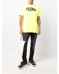 T-shirt girocollo stampata lime di Philipp Plein
