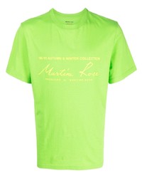 T-shirt girocollo stampata lime di Martine Rose