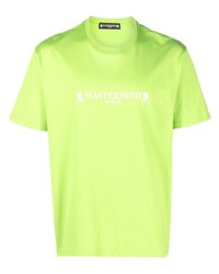 T-shirt girocollo stampata lime di Mastermind World