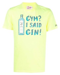T-shirt girocollo stampata lime di MC2 Saint Barth