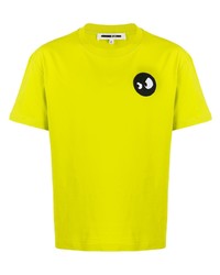 T-shirt girocollo stampata lime di McQ Alexander McQueen