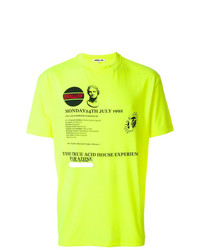 T-shirt girocollo stampata lime di McQ Alexander McQueen