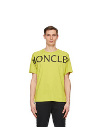 T-shirt girocollo stampata lime di Moncler