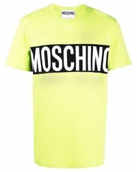 T-shirt girocollo stampata lime di Moschino