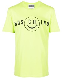 T-shirt girocollo stampata lime di Moschino