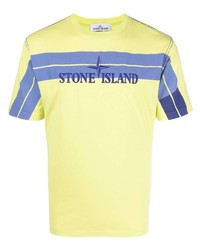 T-shirt girocollo stampata lime di Stone Island