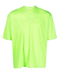 T-shirt girocollo stampata lime di Sunnei