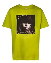 T-shirt girocollo stampata lime di Supreme
