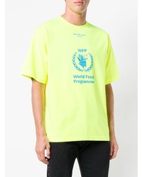 T-shirt girocollo stampata lime di Balenciaga