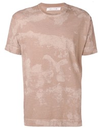 T-shirt girocollo stampata marrone chiaro di 1017 Alyx 9Sm