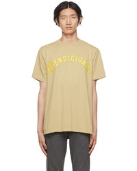 T-shirt girocollo stampata marrone chiaro di Awake NY