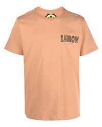 T-shirt girocollo stampata marrone chiaro di BARROW
