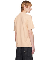 T-shirt girocollo stampata marrone chiaro di Online Ceramics
