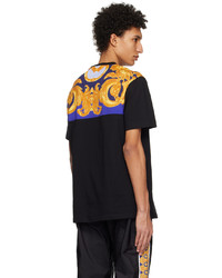 T-shirt girocollo stampata marrone chiaro di Versace