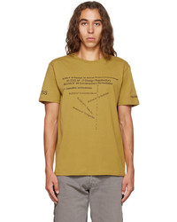 T-shirt girocollo stampata marrone chiaro di Bless