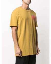 T-shirt girocollo stampata marrone chiaro di Henrik Vibskov