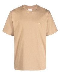T-shirt girocollo stampata marrone chiaro di Buscemi