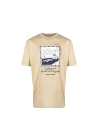 T-shirt girocollo stampata marrone chiaro di Carhartt WIP