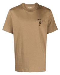 T-shirt girocollo stampata marrone chiaro di Carhartt WIP