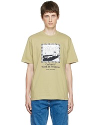 T-shirt girocollo stampata marrone chiaro di CARHARTT WORK IN PROGRESS