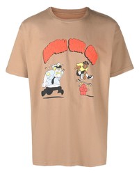 T-shirt girocollo stampata marrone chiaro di CRENSHAW SKATE CLUB