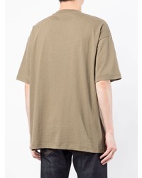 T-shirt girocollo stampata marrone chiaro di Chocoolate