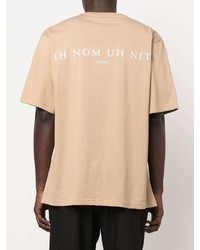 T-shirt girocollo stampata marrone chiaro di Ih Nom Uh Nit